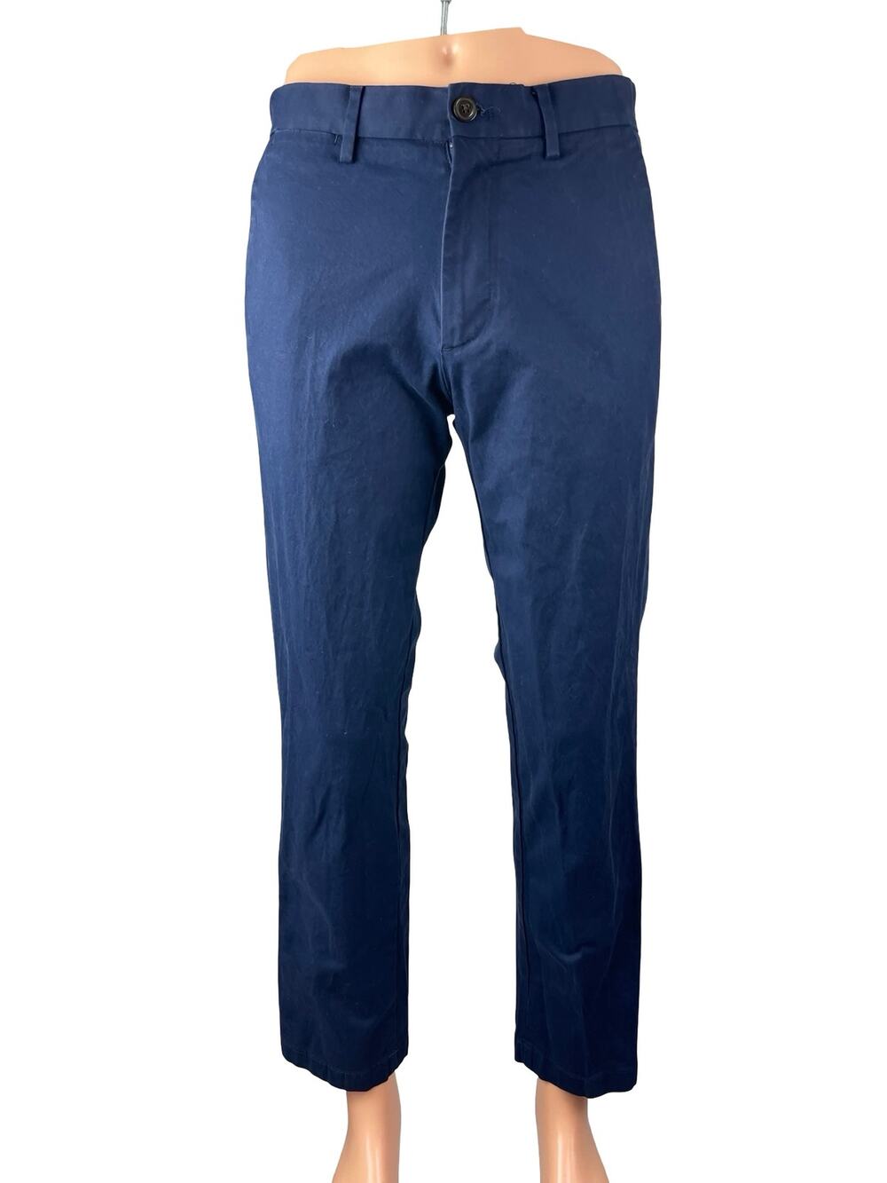 GAP Men's Navy Blue High Waisted Loose Straight Chino Trousers Pants Size 30x30